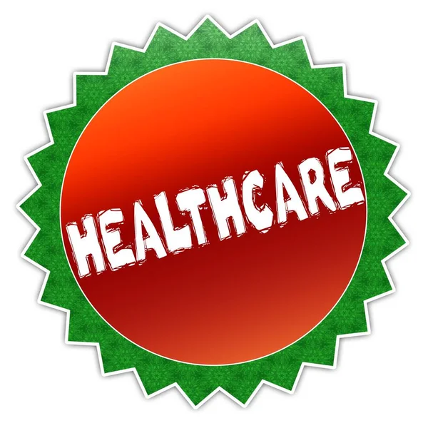 Slunečnicový odznak s textem zdravotní péče. — Stock fotografie