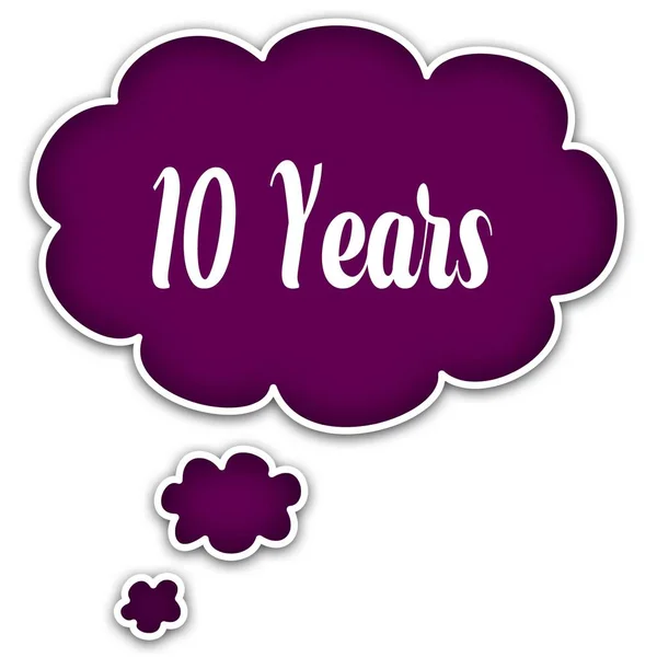 10 AÑOS en la nube magenta pensamiento . — Foto de Stock