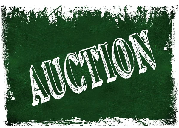 Зеленая гранж доска с текстом AUCTION . — стоковое фото