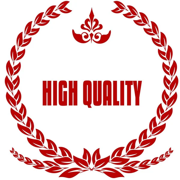 Distintivo de louros vermelhos de alta qualidade . — Fotografia de Stock