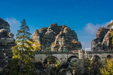 Saxonian suisse milli park alanında peyzaj