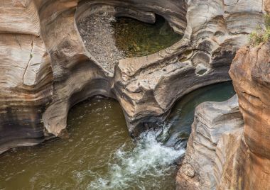 Blyde River Canyon Bourkes şans çukurlara manzaraya