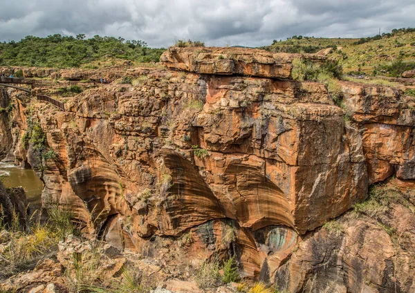 Landschaft am Blyde River Canyon birgt Glückslöcher — Stockfoto
