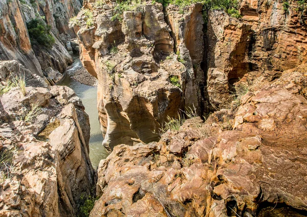 Paisaje en el Cañón del Río Blyde Bourkes Baches de la Suerte — Foto de Stock