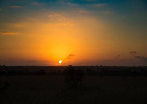 The rising sun over the Kruger-National Park in South Africa — Stock Photo, Image