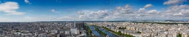 Panorama görünümü Paris yaz aylarında
