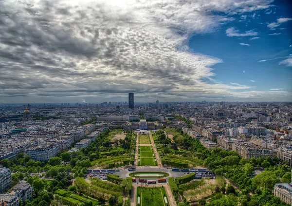 Luftaufnahme des Champ de mars in Paris — Stockfoto