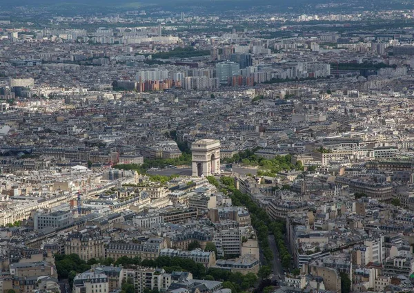 Luftaufnahme des Triumphbogens von Paris — Stockfoto