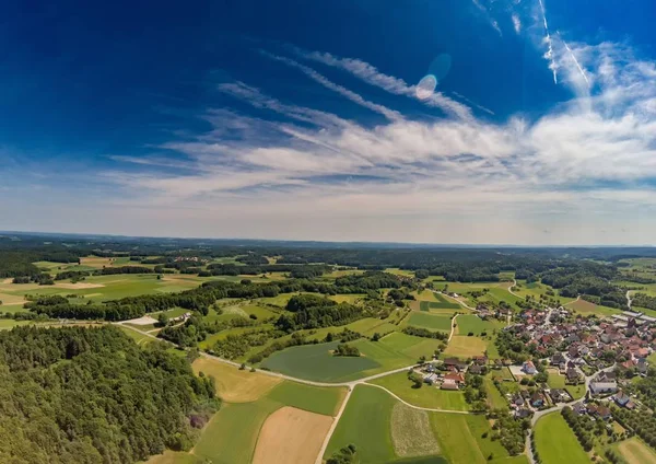 Foto aérea del paisaje del suisse franconiano cerca del — Foto de Stock