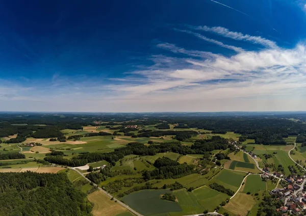 Foto aérea del paisaje del suisse franconiano cerca del — Foto de Stock