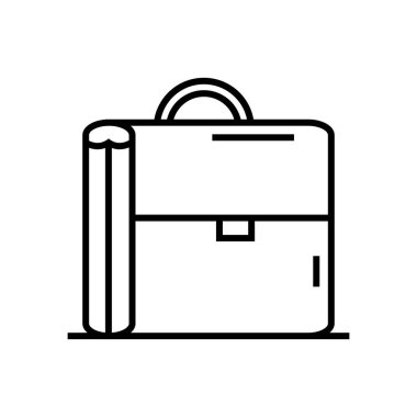 Big suitcase line icon, concept sign, outline vector illustration, linear symbol.