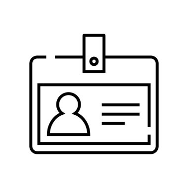 Badge line icon, concept sign, outline vector illustration, linear symbol.