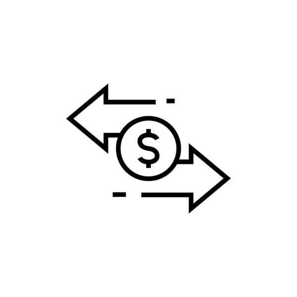 Ícone de linha do sistema bancário, signo do conceito, ilustração do vetor do contorno, símbolo linear . —  Vetores de Stock