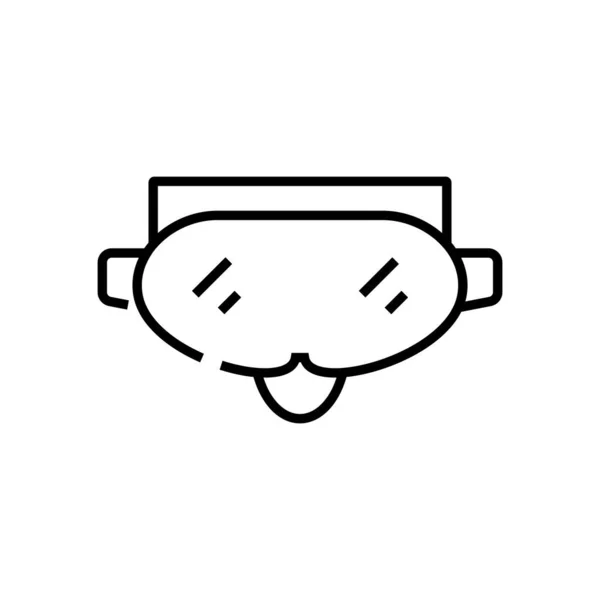 Alpine mask line icon, concept sign, outline vector illustration, linear symbol. — Διανυσματικό Αρχείο