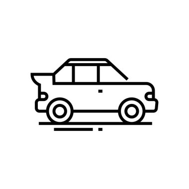Auto car line icon, concept sign, outline vector illustration, linear symbol.