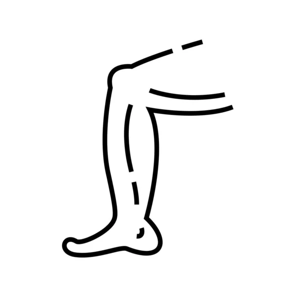 Bent leg line icon, concept sign, outline vector illustration, linear symbol. — Stock vektor