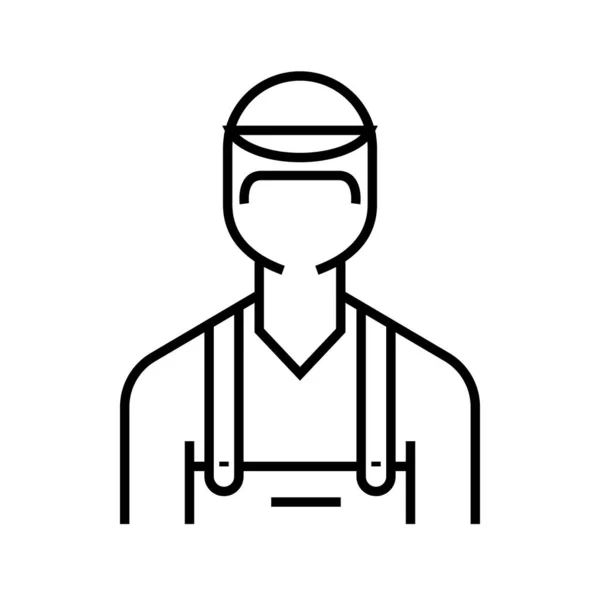 Auto mechanic line icon, concept sign, outline vector illustration, linear symbol. — Stok Vektör