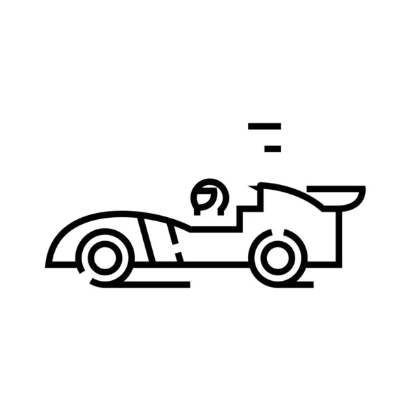 Auto racing line icon, concept sign, outline vector illustration, linear symbol. — ストックベクタ