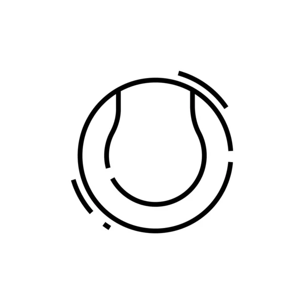 Icona linea sfera, segno concettuale, illustrazione vettoriale contorno, simbolo lineare . — Vettoriale Stock