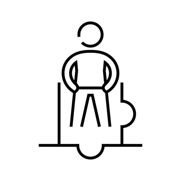 Icona della linea del boss, segno concettuale, illustrazione vettoriale del contorno, simbolo lineare . — Vettoriale Stock