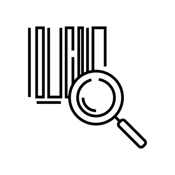 Barcode line icon, concept sign, outline vector illustration, linear symbol. — Stok Vektör