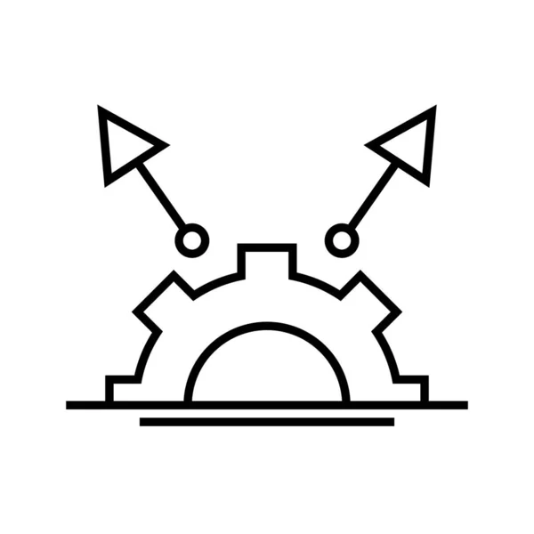 Advanced settings line icon, concept sign, outline vector illustration, linear symbol. — 스톡 벡터