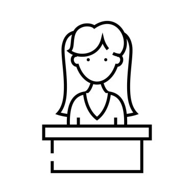 Attestor line icon, concept sign, outline vector illustration, linear symbol.