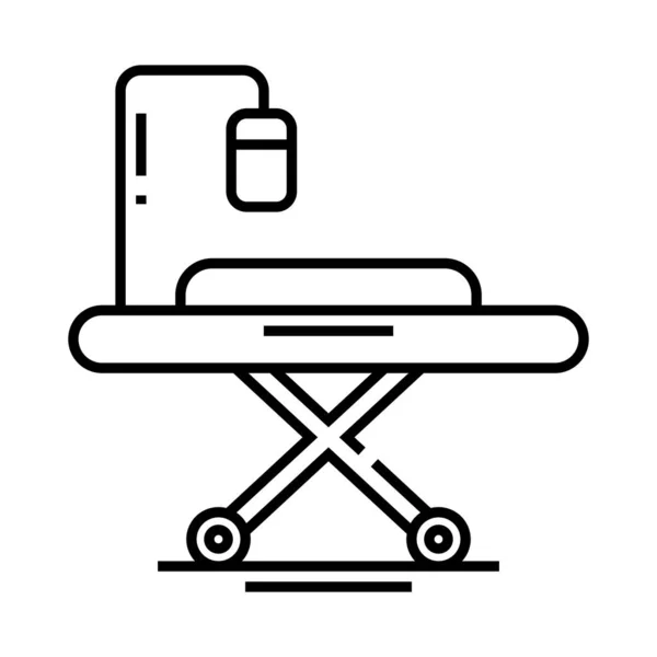 Ambulance furniture line icon, concept sign, outline vector illustration, linear symbol. — 스톡 벡터