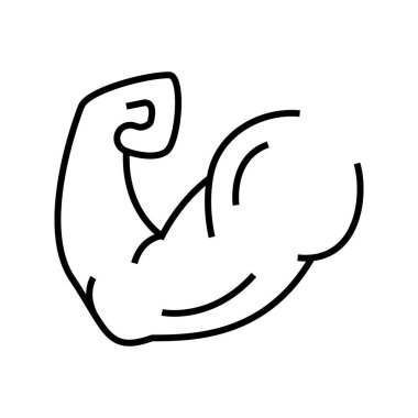 Bicep line icon, concept sign, outline vector illustration, linear symbol.