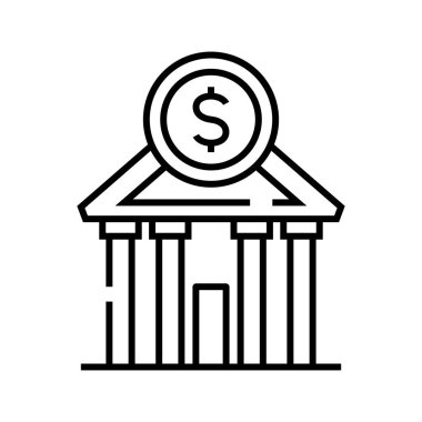 Banking department line icon, concept sign, outline vector illustration, linear symbol.