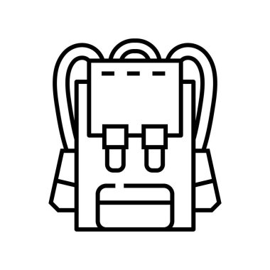 Backpack line icon, concept sign, outline vector illustration, linear symbol.