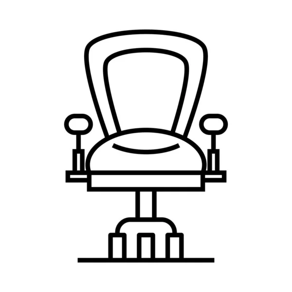 Grande icône de ligne de chaise, signe de concept, illustration vectorielle de contour, symbole linéaire . — Image vectorielle