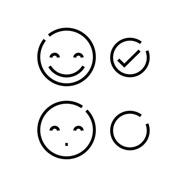 Affective evaluation line icon, concept sign, outline vector illustration, linear symbol. — ストックベクタ
