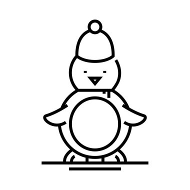 Bird toy line icon, concept sign, outline vector illustration, linear symbol.