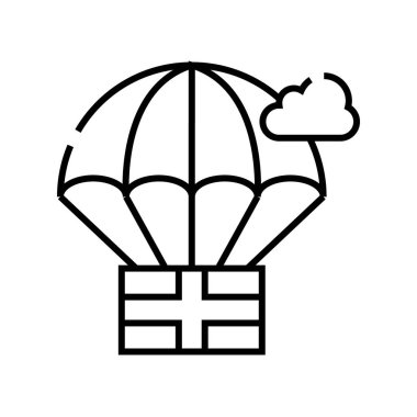 Aerostat line icon, concept sign, outline vector illustration, linear symbol.