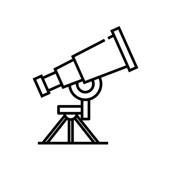 Icône de ligne de leçon d'astronomie, signe conceptuel, illustration vectorielle de contour, symbole linéaire . — Image vectorielle
