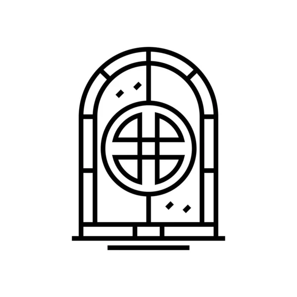 Ancient portal line icon, concept sign, outline vector illustration, linear symbol. — Stockvector