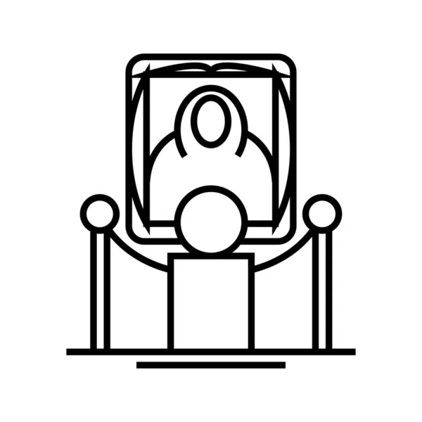 Art gallery line icon, concept sign, outline vector illustration, linear symbol. — Stok Vektör