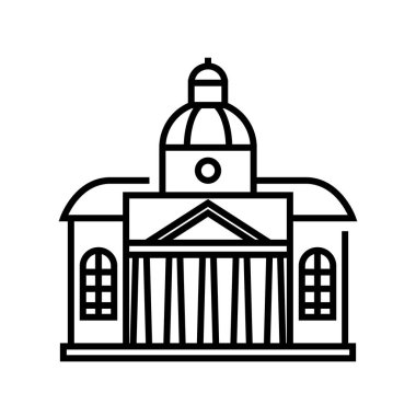 Beautiful capitol line icon, concept sign, outline vector illustration, linear symbol.