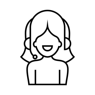 Audio guide line icon, concept sign, outline vector illustration, linear symbol.