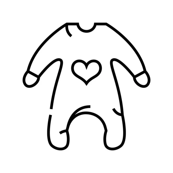 Baby clothing line icon, concept sign, outline vector illustration, linear symbol. — ストックベクタ