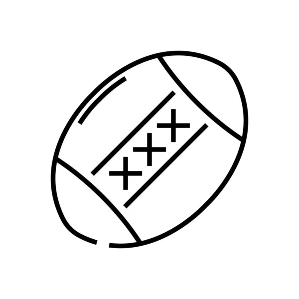 Ícone de linha de bola de beisebol, sinal de conceito, ilustração vetorial de contorno, símbolo linear . — Vetor de Stock