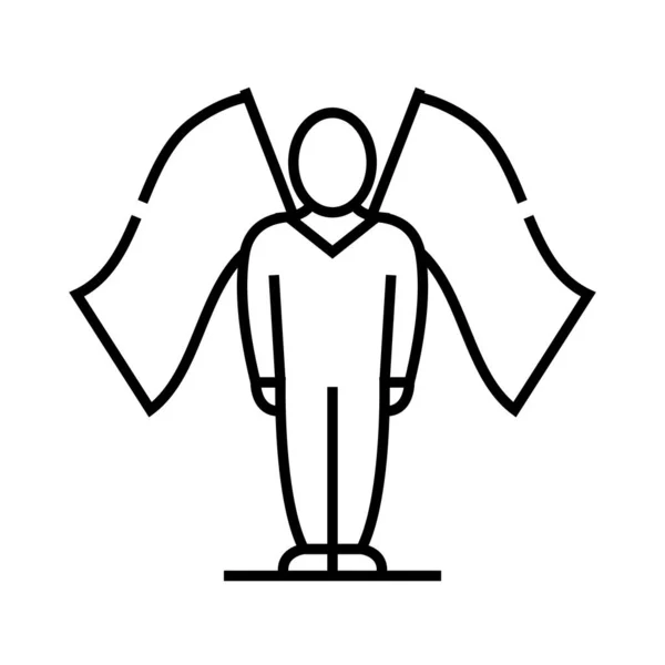 Best employee line icon, concept sign, outline vector illustration, linear symbol. — Stockový vektor