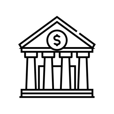 Bank services line icon, concept sign, outline vector illustration, linear symbol.