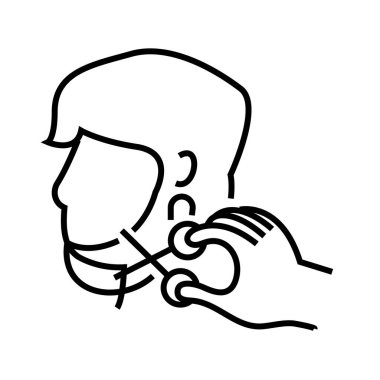 Beard haircut line icon, concept sign, outline vector illustration, linear symbol.