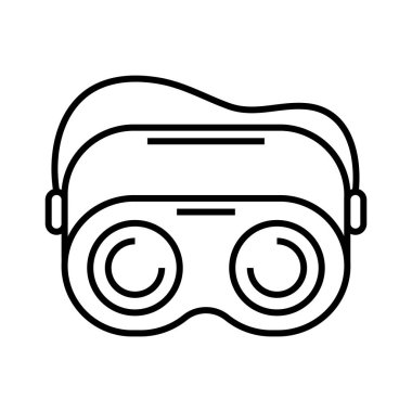 Binoculars line icon, concept sign, outline vector illustration, linear symbol.