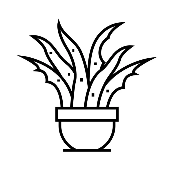 Aloe flower line icon, concept sign, outline vector illustration, linear symbol. — Wektor stockowy