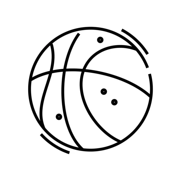 Значок баскетбольной линии, концепт-знак, набросок векторной иллюстрации, линейный символ . — стоковый вектор