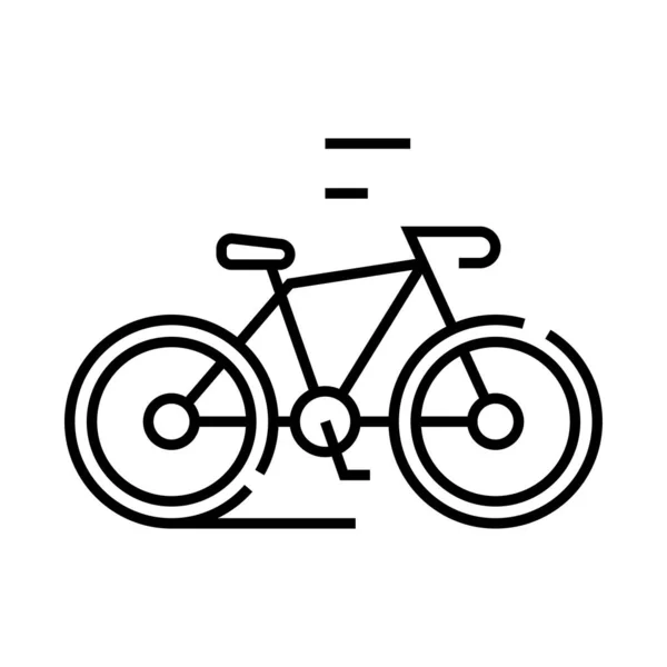 Bicycle line icon, concept sign, outline vector illustration, linear symbol. — Stockvector