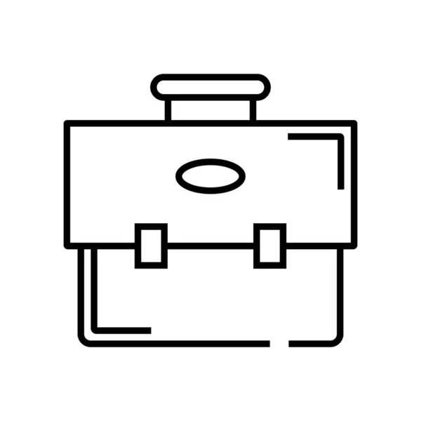 Icône de ligne de valise d'affaires, signe de concept, illustration vectorielle de contour, symbole linéaire . — Image vectorielle